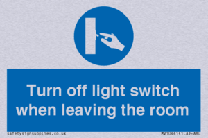 Turn off light switch when leaving the room